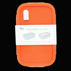 Double wall lunch box with divider - Orange