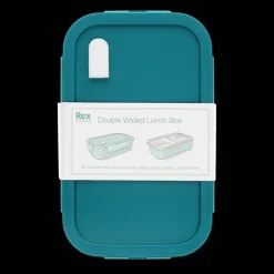 Double wall lunch box with divider - Blue