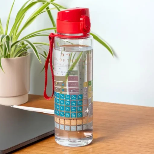 Drinks bottle with push button lid 700ml - Periodic Table