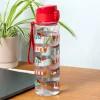 Drinks bottle with push button lid 700ml - Sausage Dog