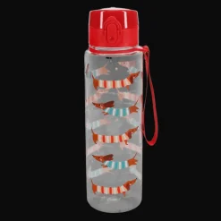 Drinks bottle with push button lid 700ml - Sausage Dog