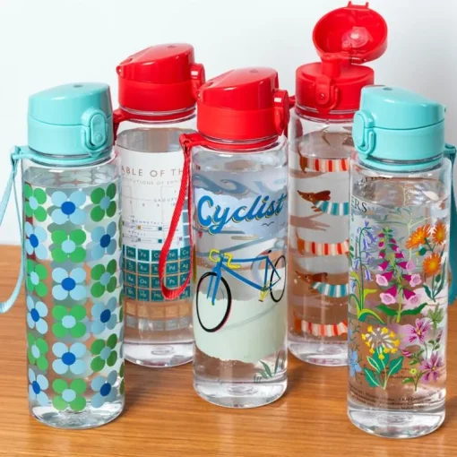 Drinks bottle with push button lid 700ml - Periodic Table