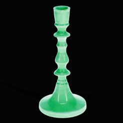 Enamel candlestick (19cm) - Green