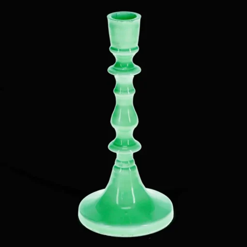 Enamel candlestick (19cm) - Green