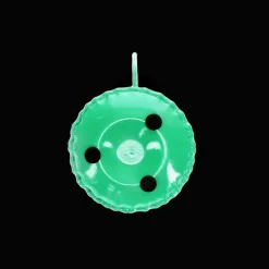 Enamel chamberstick candle holder - Green