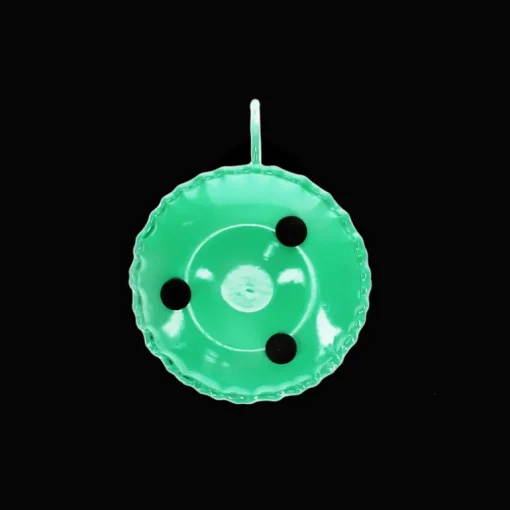 Enamel chamberstick candle holder - Green