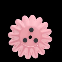 Enamel cupped flower candle holder - Pink