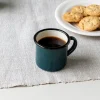 Enamel espresso mug 150ml - Dark green