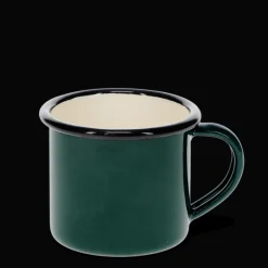 Enamel espresso mug 150ml - Dark green