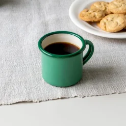 Enamel espresso mug 150ml - Green