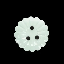 Enamel flat flower candle holder - Light grey
