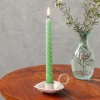Enamel heart-shaped candle holder - Soft pink