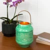 Enamel tealight lantern - Green