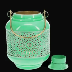 Enamel tealight lantern - Green