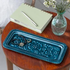 Enamel trinket tray - Blue