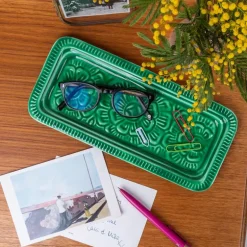 Enamel trinket tray - Dark green