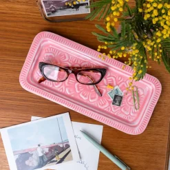 Enamel trinket tray - Pink