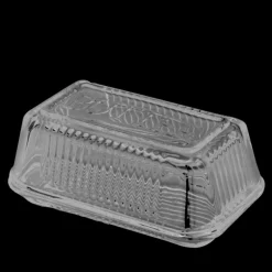 Glass butter dish