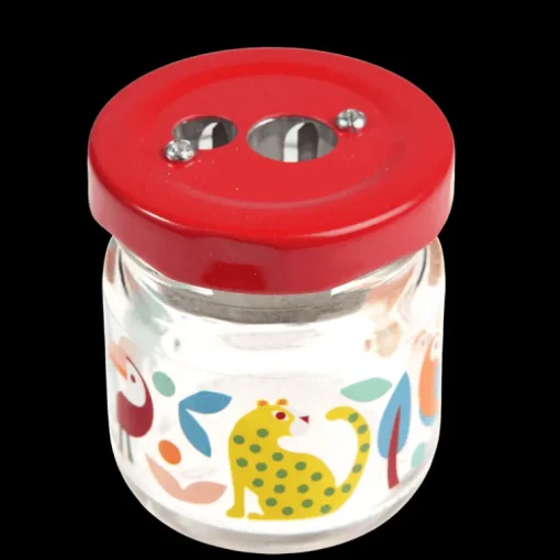 Glass jar pencil sharpener - Wild Wonders