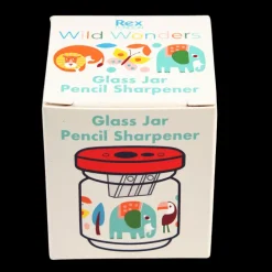 Glass jar pencil sharpener - Wild Wonders