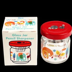 Glass jar pencil sharpener - Wild Wonders