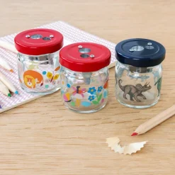 Glass jar pencil sharpener - Wild Wonders