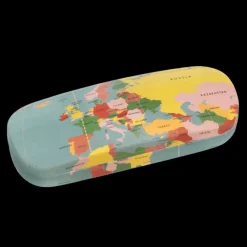 Glasses case & cleaning cloth - World Map