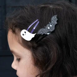 Glitter hair clips (set of 4) - Spooky