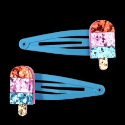 Glitter hair clips (set of 2) - Ice lolly