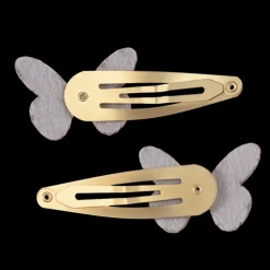 Glitter hair clips (set of 2) - Fairies in the Garden butterfly