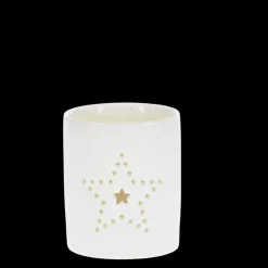 Glossy ceramic tealight holder - Star