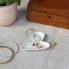 Glossy ceramic trinket dish - Heart