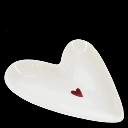 Glossy ceramic trinket dish - Heart