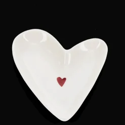 Glossy ceramic trinket dish - Heart