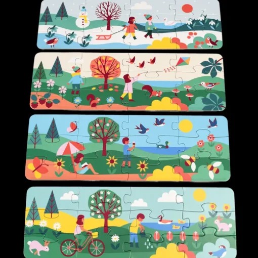 Jigsaw puzzles (4 x 12 pieces) - Seasons