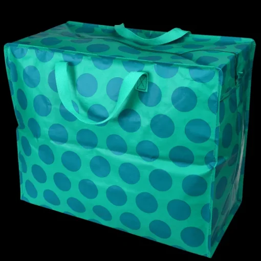 Jumbo storage bag - Spotlight blue on turquoise