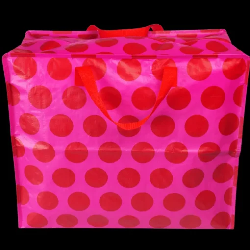 Jumbo storage bag - Spotlight red on pink