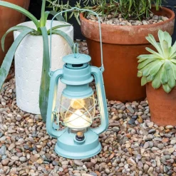 LED hurricane lantern - Light Blue