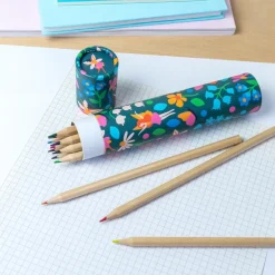 Long tube of colouring pencils - Fairies in the Garden