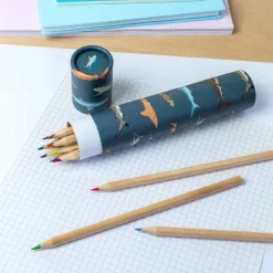 Long tube of colouring pencils - Sharks
