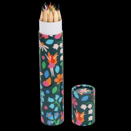 Long tube of colouring pencils - Fairies in the Garden