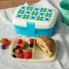 Lunch box with tray - Blue and green Daisy