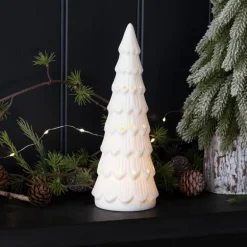Matt ceramic LED decoration - Large Christmas tree