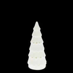 Matt ceramic LED decoration - Small Christmas tree
