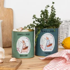 Medium storage tins (set of 2) - Lewis and Herb
