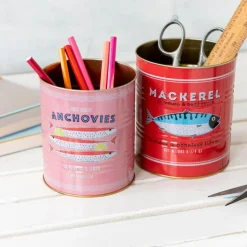 Medium storage tins (set of 2) - Fish MACKEREL & ANCHOVIES