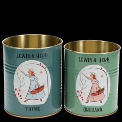 Medium storage tins (set of 2) - Lewis and Herb