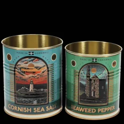 Medium storage tins (set of 2) - Cornish salt and pepper