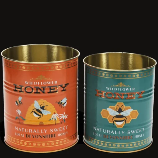 Medium storage tins (set of 2) - Honey