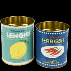 Medium storage tins (set of 2) - LEMONS & HARISSA